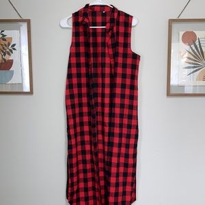 Flannel sleeveless top - Small